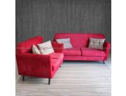 Sofa pilar 3 y 2 lugares rojo (4378)(4377)