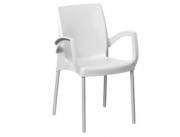 SILLA FIJA C/ BRAZO CLASIC MACOX BLANCO(5393)