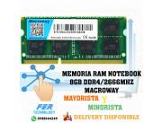 MEMORIA RAM NOTEBOOK 8GB DDR4/2666MHZ MACROWAY