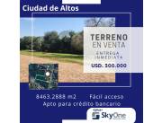 Vendo Terreno en Altos de importante dimensión y con excelente ubicación