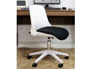 SILLA GIRATORIA FRANCE BLANCO Y NEGRO BASE PP