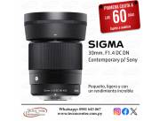 Lente Sigma 30mm. F/1.4 DC DN p/ Sony. Adquirila en cuotas!