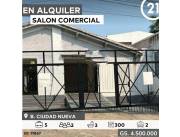 En alquiler amplio salon comercial