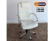 SILLA GIRATORIA (BEIGE) PATAS CROMADA OUTLET