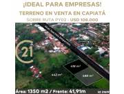 VENDO 3 LOTES JUNTOS EN CAPIATÁ SOBRE RUTA PY02 - US$ 108.000