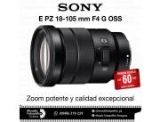 Lente Sony E PZ 18-105mm. F/4 G OSS. Adquirila en cuotas!