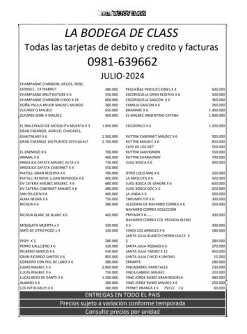 Otros Servicios - VENTA DE VINOS Y ESPUMANTES AL MEJOR PRECIO!!