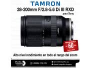 Lente Tamron 28-200mm. F/2.8-5.6 Di-III RXD p/ Sony. Adquirila en cuotas!