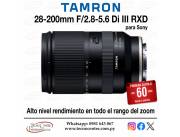 Lente Tamron 28-200mm. F/2.8-5.6 Di-III RXD p/ Sony. Adquirila en cuotas!