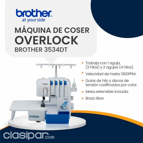 Electrodomésticos para el hogar - OVERLOCK FAMILIAR PORTÁTIL BROTHER 3435DT JAPONESA OFERTA