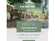 Terreno en esquina de 1.100 m2 en venta, barrio vista alegre