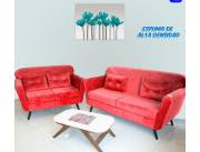 SOFA PILAR 3 Y 2 LUGARES ROJO (4378)(4377)