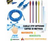 CABLE UTP INTERNO CAT5E 10 METROS