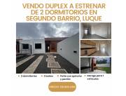 Vendo Duplex a Estrenar de 2 dormitorios en Segundo Barrio, Luque