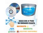 DISCO DVD-R TUBO 50 UNIDADES RIDATA