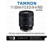 Lente Tamron 11-20mm. F/2.8 Di III-A RXD p/ Sony. Adquirila en cuotas!