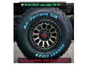 Llanta Deportiva 16 6x139 8 con Sunset 265/70 r16 AT nuevos