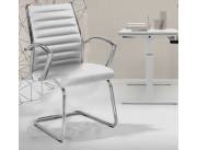 SILLA FIJA ECO CUERO BLANCO (883B) (H)