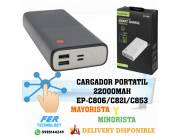 CARGADOR PORTATIL 22000MAH EP-C806/C821/C853