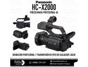 Filmadora Panasonic HC-X2000 4K UHD. Adquirila en cuotas!