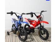 BICICLETA MOTO ARO 12 ROJO-NEGRO-AZUL CALOI