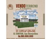 VENDO HERMOSO TERRENO "EL CORTIJO" SAN BERNARDINO