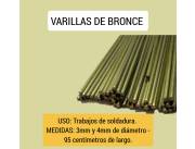 TENEMOS TODAS LAS MEDIDAS DE VARILLAS DE BRONCE