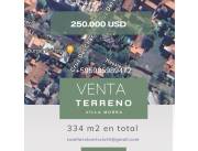 Vendo terreno de 334 m2 en villa morra Asunción