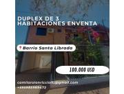 Vendo duplex de 3 dormitorios en el barrio santa librada