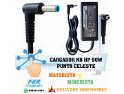 CARGADOR NB HP 90W PUNTA CELESTE