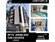 DEPARTAMENTO DE 65m2, TOTALMENTE AMOBLADO DE 2 HABITACIONES C/COCHERA - 63.000 USD