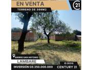 En venta terreno en inmejorable ubicación en el barrio San Antonio, Lambaré