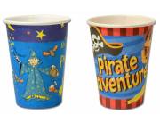 VASITOS DE PAPEL DESCARTABLES PARA CUMPLEAÑOS