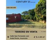 VENDO TERRENO DE 1.101 M2 SOBRE LA CALLE SAN FERNANDO, A MTS DE LA AVDA. PERÓN - 350.000 u