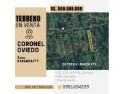 CORONEL OVIEDO - VENDO HERMOSA PROPIEDAD DE 5 HECTÁREAS y 1375 mts² - ZONA KARANDAYTY