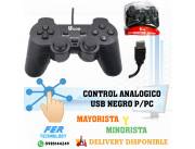 CONTROL ANALOGICO USB NEGRO P/PC