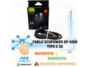 CABLE ECOPOWER EP-6019 TIPO C 3A