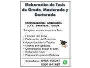 ASESORAMIENTO Y REDACCION DE TESIS