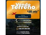 Terreno de 1.183 Mts2. en Barrio Laurelty Norte San Lorenzo