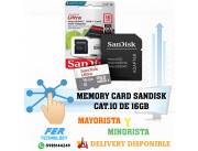 MEMORY CARD SANDISK CAT.10 DE 16GB