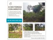 Oportunidad Única: 8 Hectáreas con Arroyo y Naturaleza, Listo para Invertir