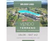 Vendo terreno de 647 m2 en san Bernardino, Aqua village