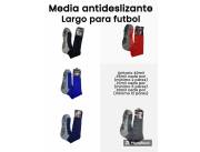 🫧 Media de fútbol antideslizante largo en rojo azul negro blanco gris