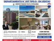 En VENTA el departamento N° 207 Tipo D - Edificio Paraná Playa Costanera.