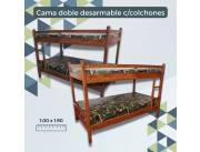 Cama Doble De Madera