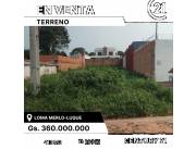 Amplio Terreno en Loma Merlo- Luque! 360.000.000 Gs.