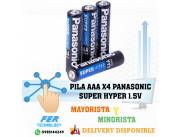 PILA AAA X4 PANASONIC SUPER HYPER 1.5V