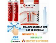 PILA RECARGABLE MOX AAA X2 2300MAH