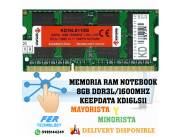 MEMORIA RAM NOTEBOOK 8GB DDR3L/1600MHZ KEEPDATA KD16LS11