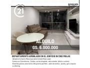 ALQUILO Departamento de 2 dormitorios totalmente amoblado - 6.000.000 Gs